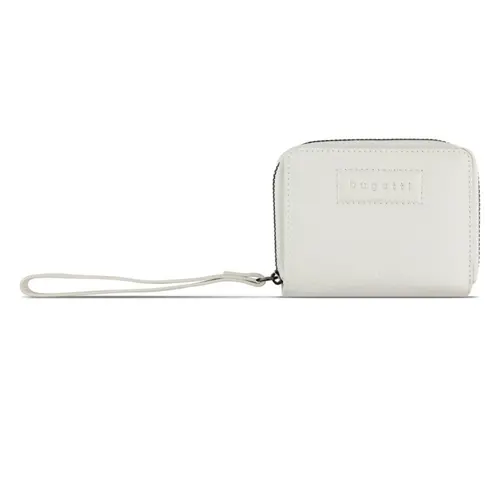 Дамски кожен портфейл Bugatti Elsa Zip Wallet, бял