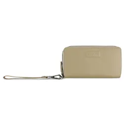 Дамски кожен портфейл Bugatti Elsa Long Double Zip Wallet, бежов
