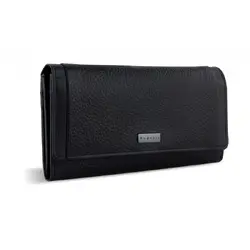 Дамски кожен портфейл Bugatti Sina Long, черен