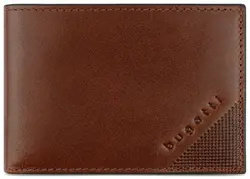 Кожен мини портфейл Bugatti Nobile Mini, коняк