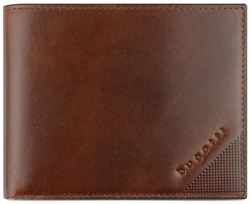 Кожен портфейл Bugatti Nobile With Flap, коняк