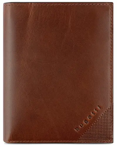 Кожен портфейл Bugatti Nobile Vertical With Flap, коняк