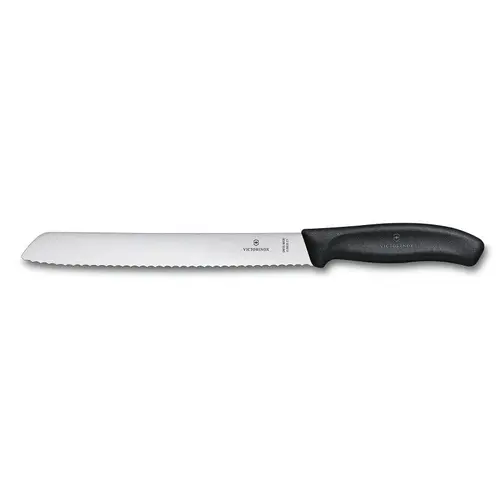 Кухненски нож за хляб Victorinox Swiss Classic, назъбено острие, 21см, черен