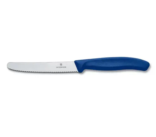 Нож за домати и колбаси Victorinox SwissClassic 11 см., назъбено острие син 6.7832