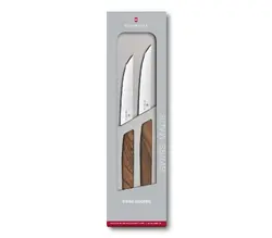 Комплект ножове за стек Victorinox Swiss Modern, два броя, 12 см, орех