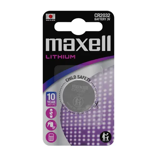 Бутонна батерия литиева MAXELL CR2032 3 V Бутонна батерия литиева MAXELL CR2032 3 V