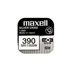 Бутонна батерия сребърна MAXELL SR1130 SW /AG10/ 389/390/  1.55V