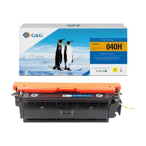 КАСЕТА ЗА CANON  imageCLASS LBP712Cdn/LBP712Cx/i-Sensys LBP710Cx/LBP712CX - HIGH CAPACITY - CR0455C001 - CRG-040HY (CRG040HY) - Yellow - PN NT-PC040XY - G&G
