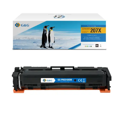КАСЕТА ЗА HP Color Laserjet PRO M255dw/MFP M282nw/M283cdw/M283fdw - HIGH CAPACITY - Black - /207X/ - W2210X - PN NT-PH2210XBK - G&G 