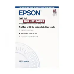 ХАРТИЯ EPSON INK JET COATED PAPER - A3 Size - 297 mm x 420 mm -  100 листа - PN 41065