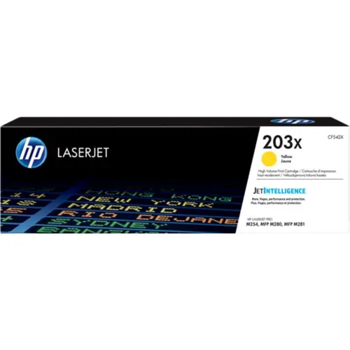 КАСЕТА ЗА HP Color LaserJet Pro M254nw/M254dw/MFP M280nw/MFP M281fdn/MFP M281fdw - HIGH CAPACITY -  /203X/ - Yellow - PN CF542X 