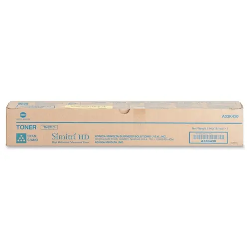 ТОНЕР КАСЕТА ЗА KONICA MINOLTA BIZHUB C224/C284/C364 - Cyan - TN-321C (TN321C) -  PN A33K450