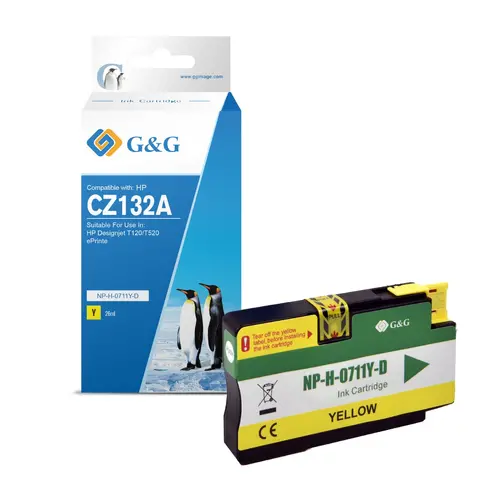 ГЛАВА ЗА HEWLETT PACKARD Designjet T120/T520 e-Printer series - Yellow - /711Y/ - CZ132A - PN NP-H-711Y - G&G