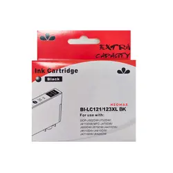 ГЛАВА ЗА BROTHER DCP J132/J152/J552/J752/J4110/MFC J470/J870/J4410/J4510 - HIGH CAPACITY - Black - LC123BKXL (LC-123BKXL) - PN BI-LC123XLBK - NEOMAX 