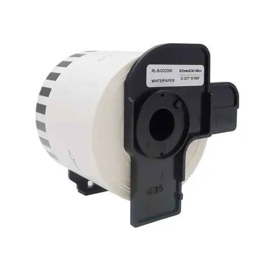 ЛЕНТА ЗА ЕТИКЕТНИ ПРИНТЕРИ BROTHER ТИП QL - CONTINUOUS PAPER TAPE - 62 mm x 30,48 m - DK22205 (DK-22205) - PN RL-BR-DK22205 - G&G