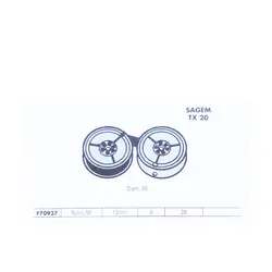 РОЛКА ЗА МАТРИЧЕН ПРИНТЕР SAGEM TX 20/35E/2000 - Black - OUTLET - 6 m x 13 mm