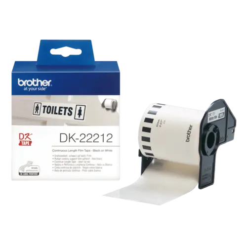 ЛЕНТА ЗА ЕТИКЕТНИ ПРИНТЕРИ BROTHER ТИП QL - WHITE  CONTINUOUS FILM TAPE - 62 mm x 15,24 m  - PN DK22212 (DK-22212)