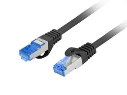 Кабел, Lanberg patchcord CAT.6A FTP LSZH CCA 0.5m Fluke Passed, Black