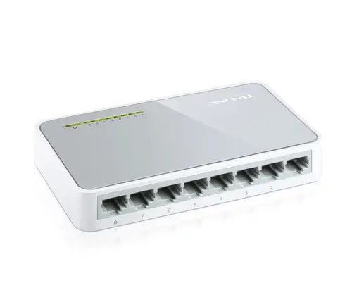 Комутатор TP-LINK TL-SF1008D, 8-порта 10/100Mbps, неуправляем, настолен