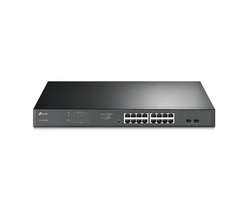 Комутатор TP-LINK TL-SG1218MPE, 16х GbE RJ45 PoE+ порта, 2x SFP порта, 192W макс