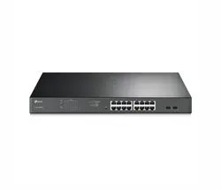 Комутатор TP-LINK TL-SG1218MPE, 16х GbE RJ45 PoE+ порта, 2x SFP порта, 192W макс