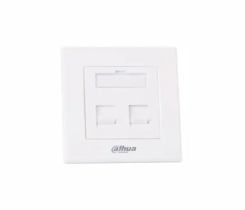Лицев панел Dahua PFM971-2, 86x86, за 2x RJ45 вложки, бял