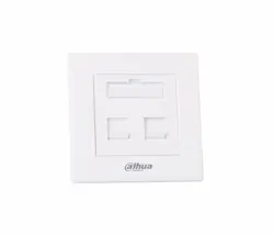 Лицев панел Dahua PFM971-2, 86x86, за 2x RJ45 вложки, бял