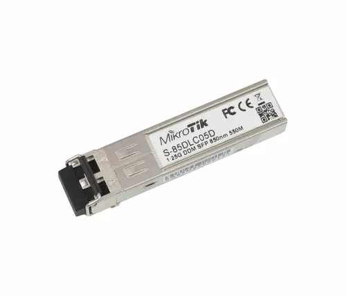 Оптичен модул MikroTik S-85DLC05D, 1.25G SFP, MM, 550m, 850nm, LC
