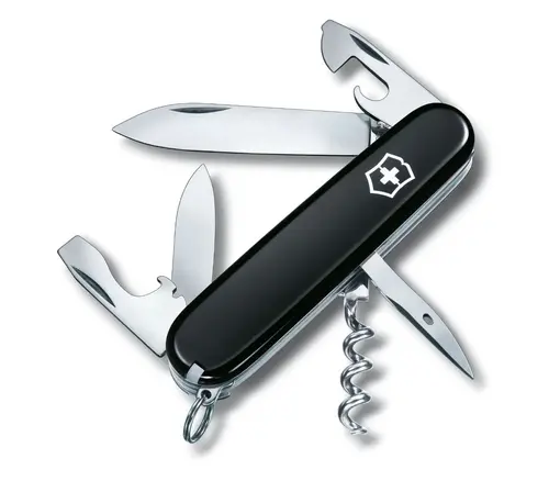 Швейцарски джобен нож Victorinox Spartan, черен, блистер