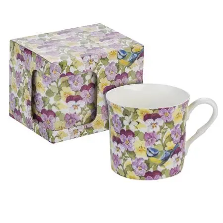 Порцеланова чашa за кафе - Теменужки