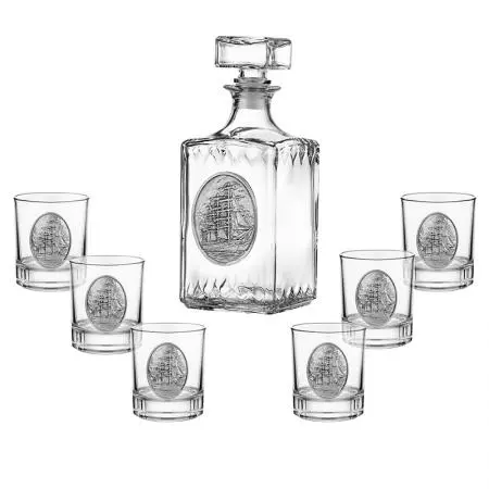 Сет бутилка с 6 бр. чаши - Кораб