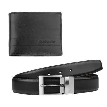 Комплект от портфейл и колан SILVER FLAME - 115 см