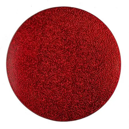 Подложка за свещ червена 15см