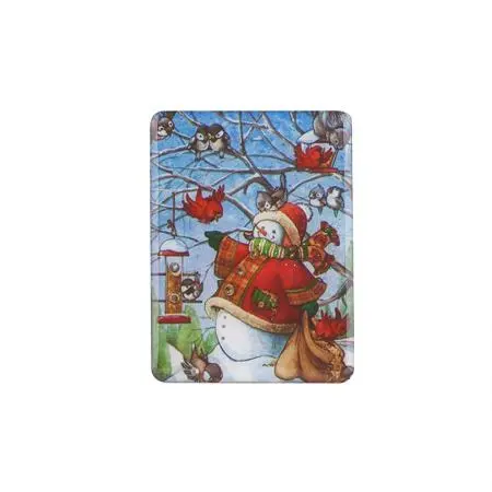 Коледен магнит Снежен човек с птички