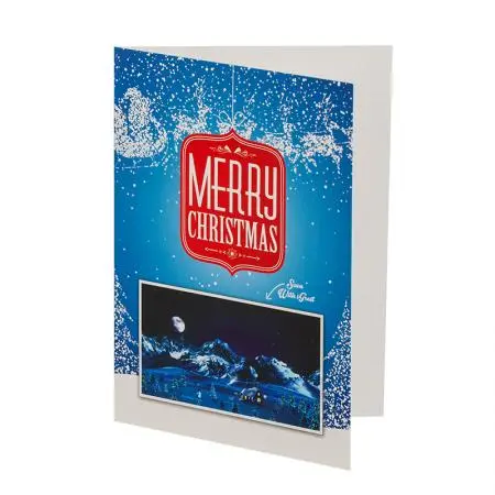 Анимирана картичка коледен пейзаж