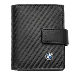 Мъжки вертикален портфейл SILVER FLAME с лого на BMW