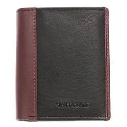 Вертикален мъжки портфейл SILVER FLAME - винено червен