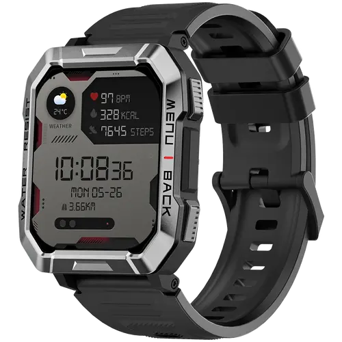 Blackview W60, 2.01inch HD,900mAh Battery, LED Flashlight & Compass Function, 24-hour SpO2 Detection + Heart Rate Monitoring, Monitor Sleep status, Calls and SMS notification, Black Blackview W60, 2.01inch HD,900mAh Battery, LED Flashlight & Compass Function, 24-hour SpO2 Detection + Heart Rate Monitoring, Monitor Sleep status, Calls and SMS notification, Black