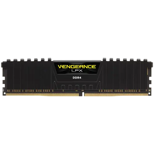 CORSAIR Vengeance 16GB DDR4 DIMM 3200MHz 1x16GB Unbuffered Dual Rank 16-20-20-38 XMP 2.0 LPX PCB 1.35V Heatspreader Black