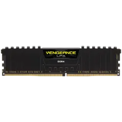 CORSAIR Vengeance 16GB DDR4 DIMM 3200MHz 1x16GB Unbuffered Dual Rank 16-20-20-38 XMP 2.0 LPX PCB 1.35V Heatspreader Black