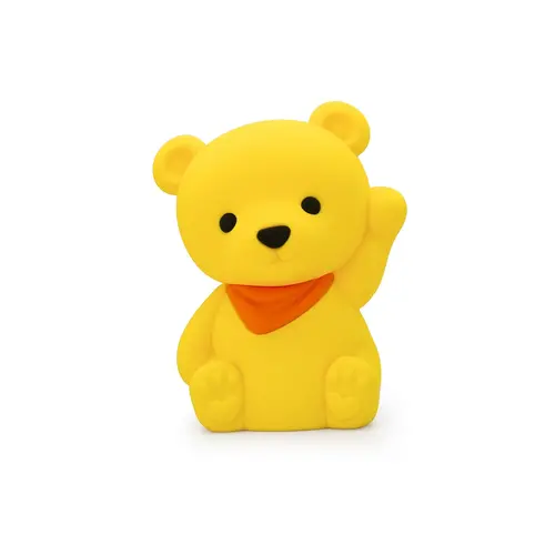 Нощна лампа Dhink® - Teddy, силикон, жълта
