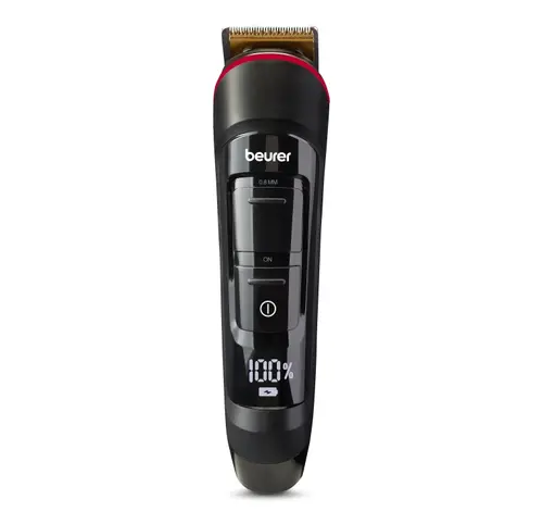 Машинка за подстригване, Beurer MN9X body groomer, 11 attachments with 16 cutting lengths for trimming and shaving on the entire body, Waterproof (IPX7),  Quick-charge function, LED display, Incl. practical hard case