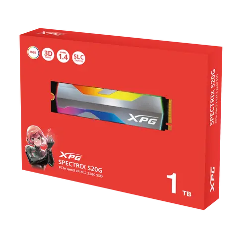 Твърд диск, ADATA 1TB XPG S20G M2 PCI GEN3 RGB