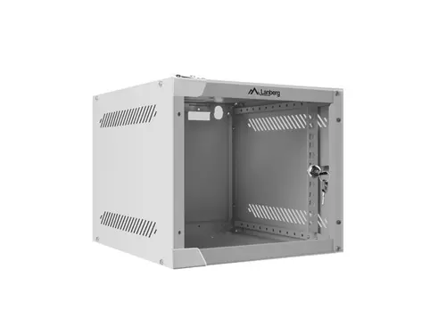 Комуникационен шкаф, Lanberg rack cabinet 10" wall-mount 4U / 280x310 for self-assembly (flat pack), grey