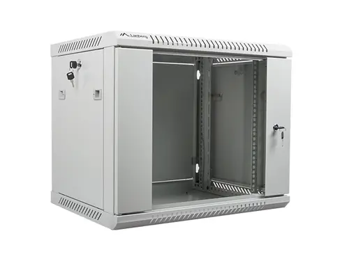 Комуникационен шкаф, Lanberg rack cabinet 19" wall-mount 9U / 600x450 for self-assembly (flat pack), grey
