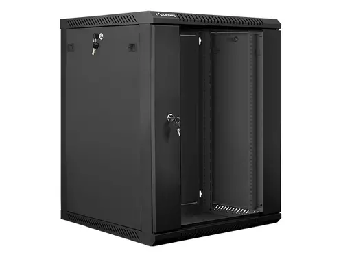 Комуникационен шкаф, Lanberg rack cabinet 19" wall-mount 15U / 600x600 for self-assembly (flat pack), black