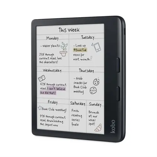 Четец за Е-книги, Kobo Libra Colour e-Book Reader, E Ink Kaleido touchscreen 7 inch, 1680 x 1264, 32 GB, 2 GHz, Greutate 0.215 kg, Wireless Da, Comfort Light PRO, IPX8 - up to 60 mins in 2 metres of water, 15 file formats supported natively, Black