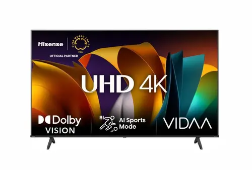 Телевизор, Hisense 43" A6N, 4K Ultra HD 3840x2160, DLED, DFA, Precision Colour, HDR 10+, HLG, Dolby Vision, DTS Virtual X, Smart TV, WiFi, BT, AnyView Cast, Gaming Mode, 1xHDMI2 eArc, 2xHDMI, 2xUSB, LAN, CI+, DVB-T2/C/S2, Black