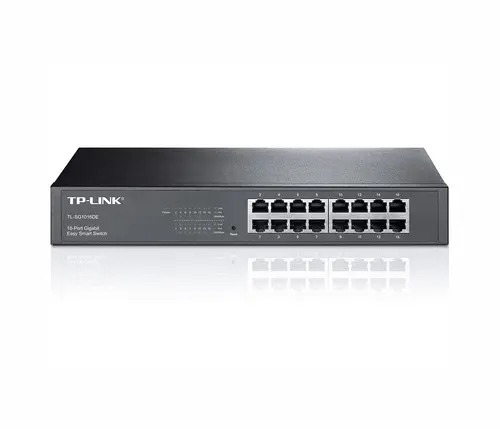 Комутатор TP-LINK TL-SG1016DE, 16х 10/100/1000M RJ45 порта, монтаж в шкаф, управ