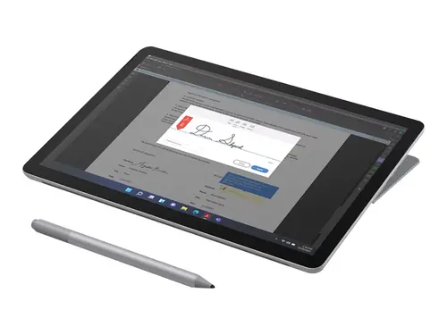 Таблет, Microsoft Surface Go 4, Intel Processor N200, 10.5" (1920 x 1280) PixelSense Display, Intel UHD Graphics 615, 8GB RAM, 64GB UFS Drive, Windows 11 Pro, Platinium